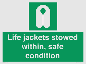 Life jackets stowed within